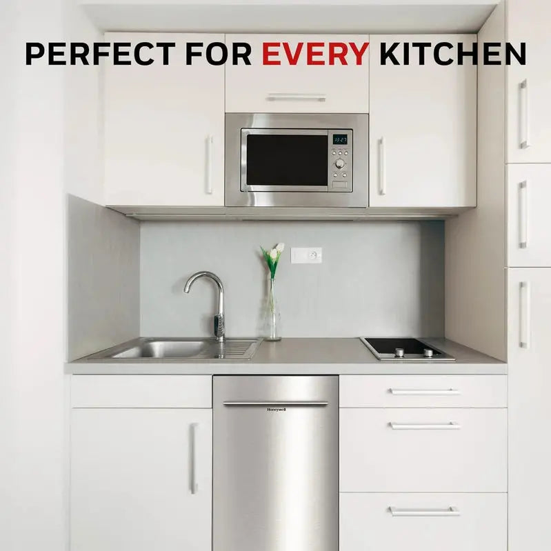 Honeywell 18-Inch Dishwasher, 8 Place Settings, Stainless Steel Tub - Stainless Steel