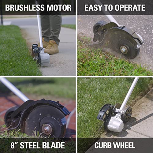Greenworks 40V 8 in Brushless Edger With 4.0Ah USB Battery And Charger
