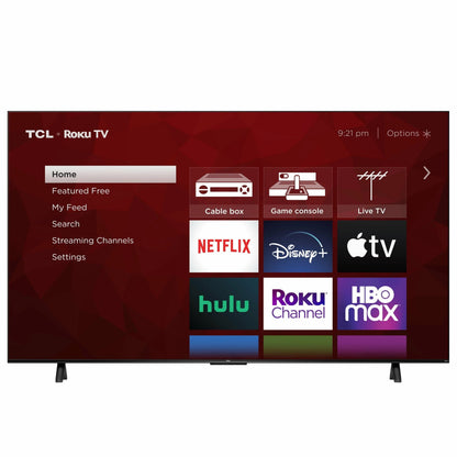 TCL 75 inch 4-Series 4K UHD HDR Roku Smart TV With Voice Control And AirPlay