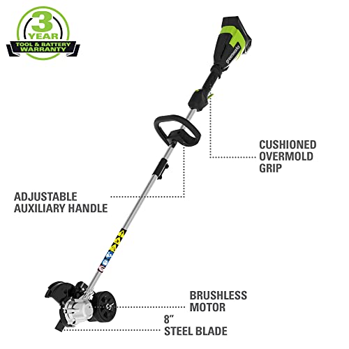 Greenworks 40V 8 in Brushless Edger With 4.0Ah USB Battery And Charger