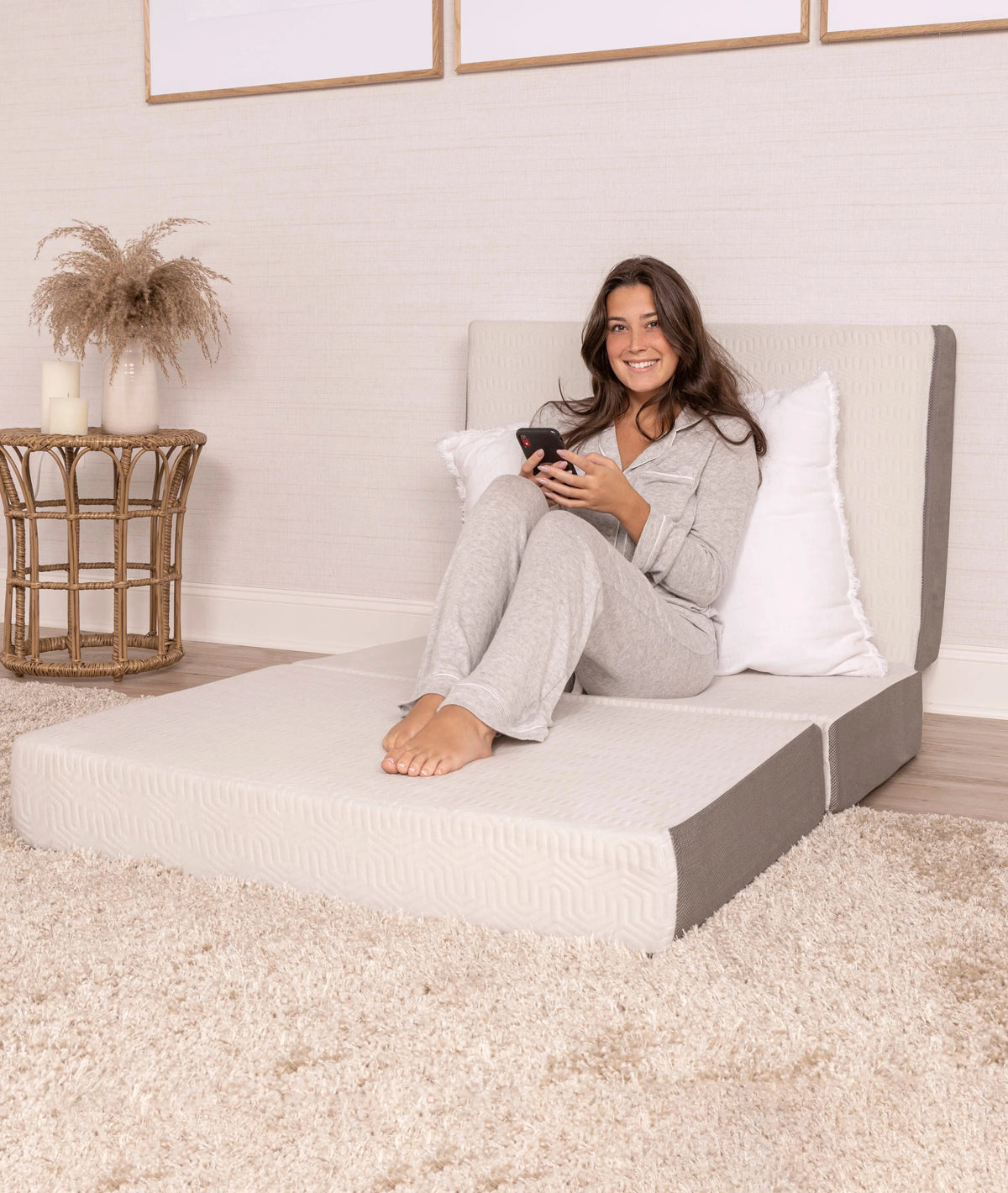 Milliard 6-Inch Memory Foam Tri-Folding Cot Mattress, 75 Inches x 31 Inches, Removable Cover, Non-Slip Bottom