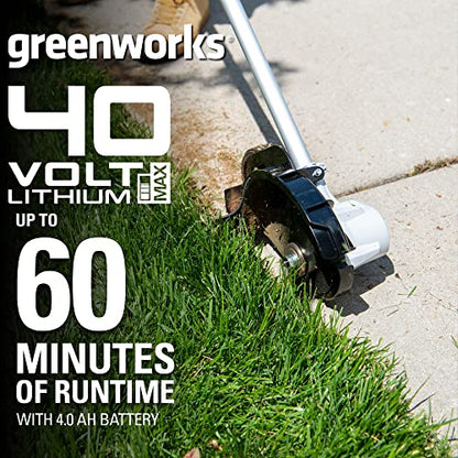 Greenworks 40V 8 in Brushless Edger With 4.0Ah USB Battery And Charger