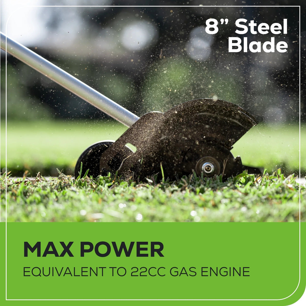 Greenworks Cordless Edger 60V 8 in Brushless With 2.0 Ah Battery And Charger