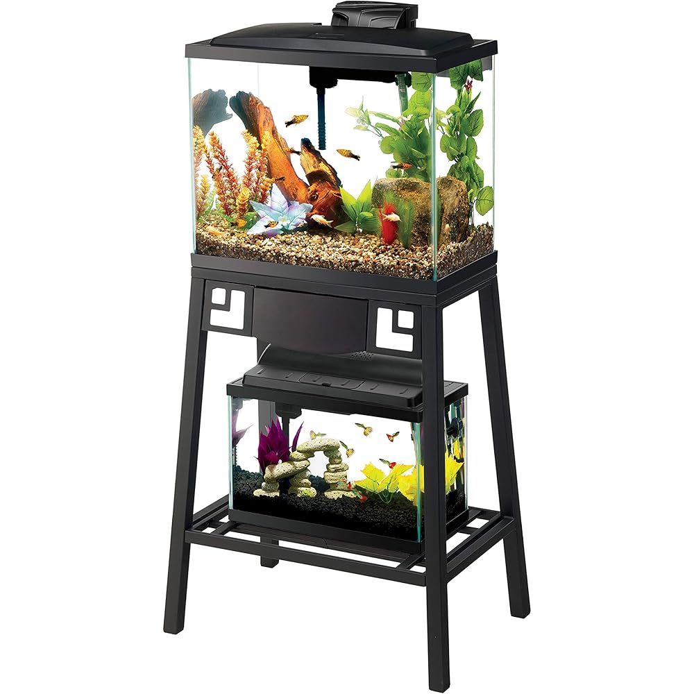 Metal Double 10-Gallon Aquarium Tank Stand