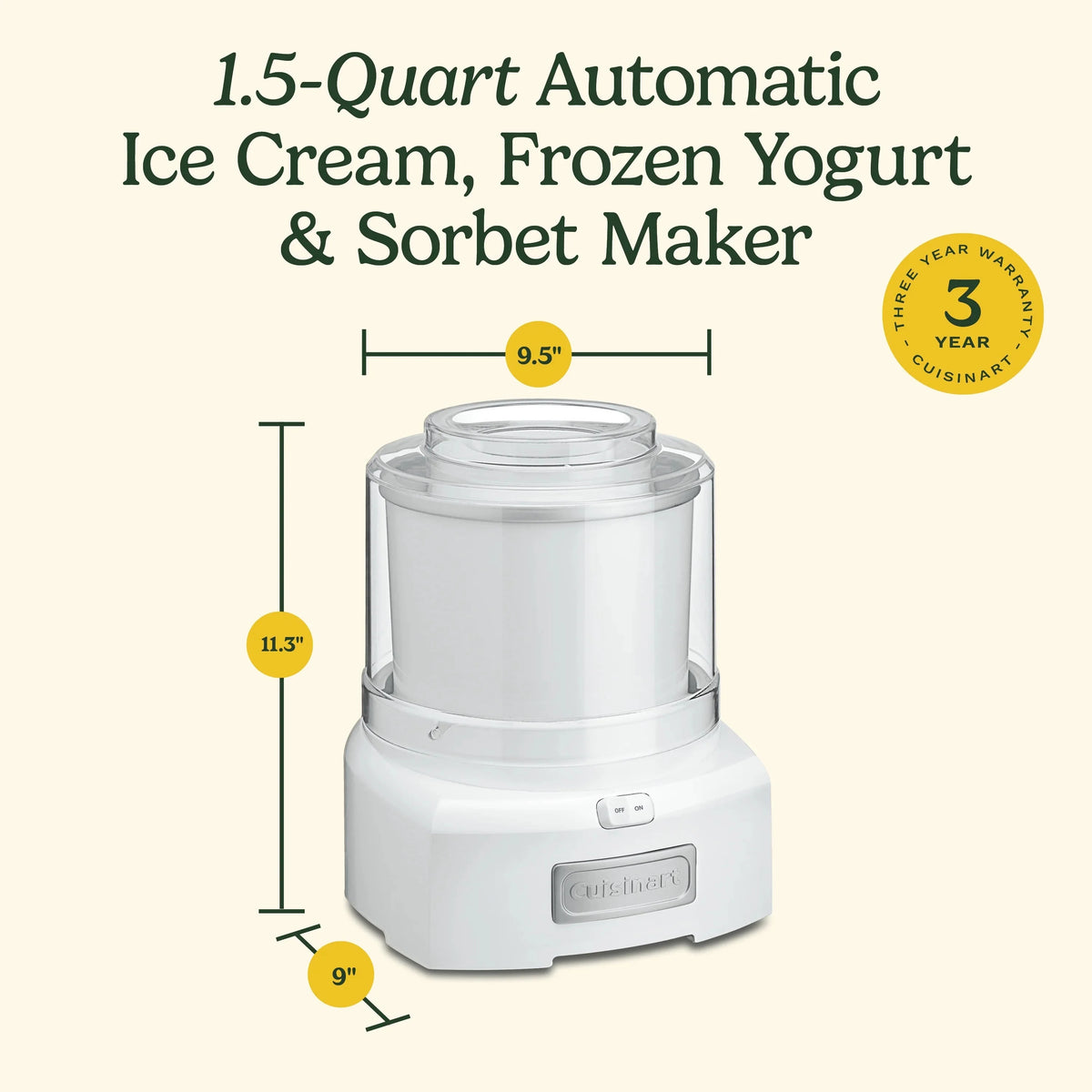 Cuisinart Frozen Yogurt, Ice Cream & Sorbet Maker