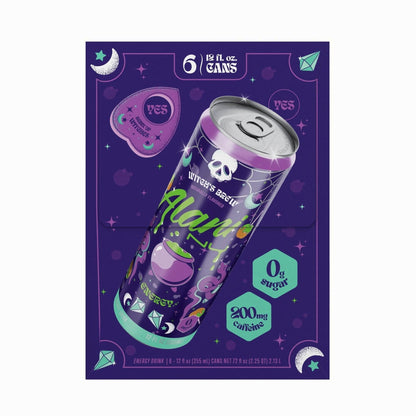Sugar Free Energy Drink, Witch's Brew, 12 fl oz Cans, 6 Pack